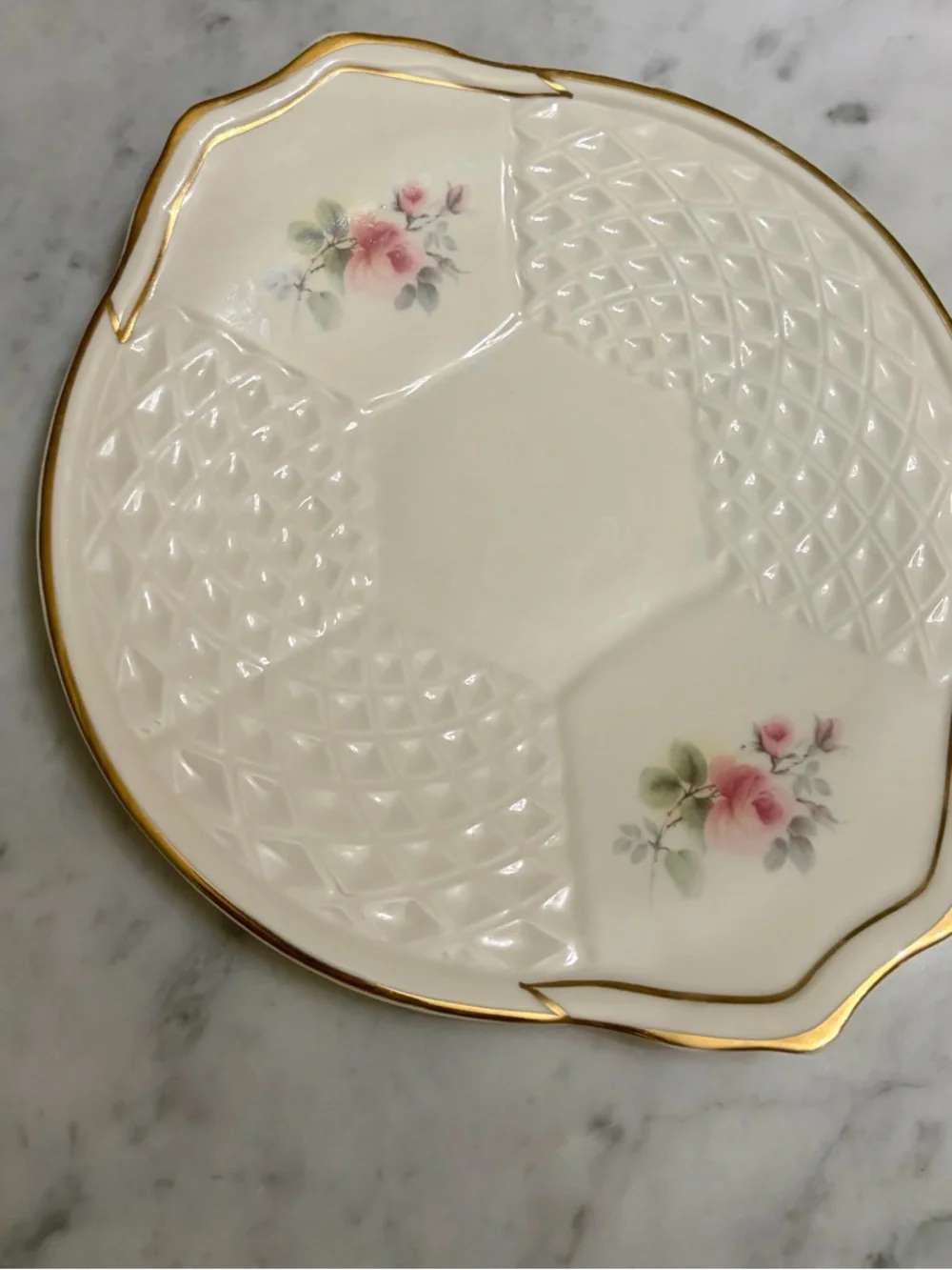 Vintage donegal Floral parian china Ireland plate